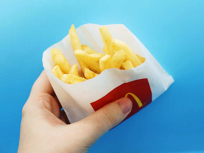 Kim Kardashian also orders a small fry.