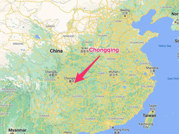 The megacity is located in southwestern China.