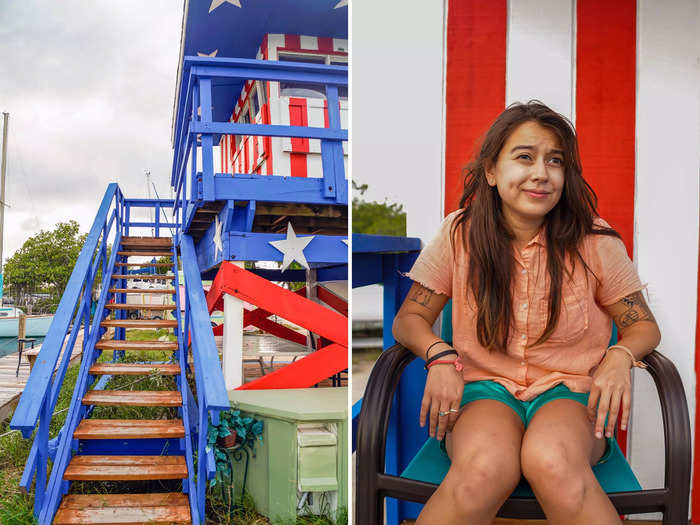 During a recent trip to Florida, I decided to try glamping — a more comfortable version of camping — in a lifeguard tower on Airbnb.