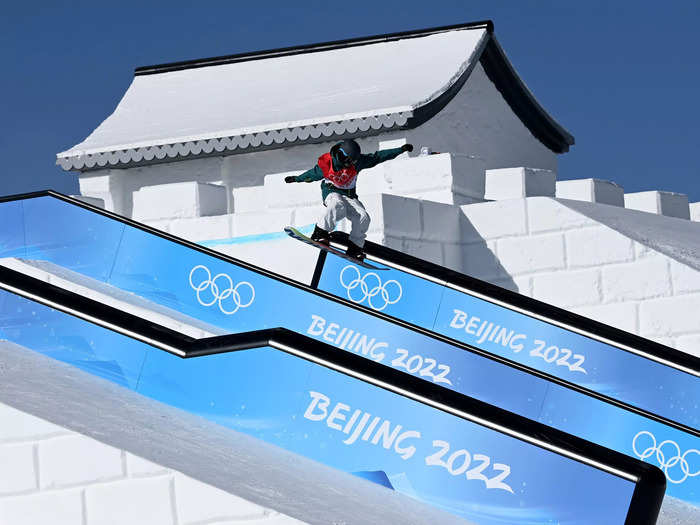 Aside from the unique design, portions of the wall are meant to block strong winds and protect athletes as they go through the course.