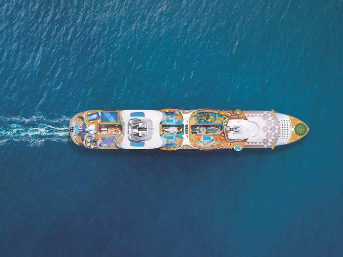 The 210-foot wide behemoth is the cruise line