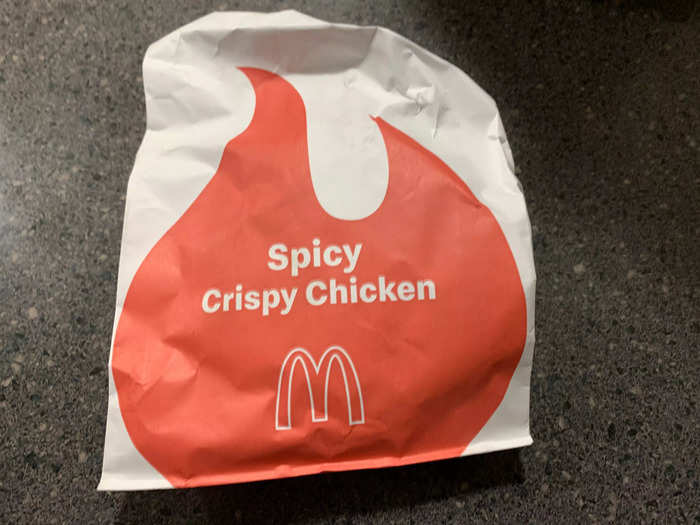 The crispy chicken came in foil, just like at nearly all the competitors in the chicken sandwich wars.