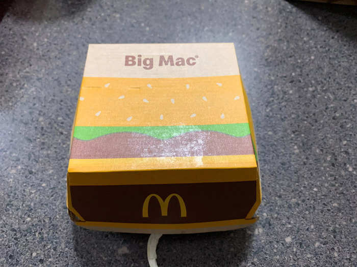 I ordered a Big Mac, a cheeseburger, fries, and a crispy chicken sandwich to get a good sample of the menu. We had to wait an extra minute at the window, so they gave us a free drink, too.