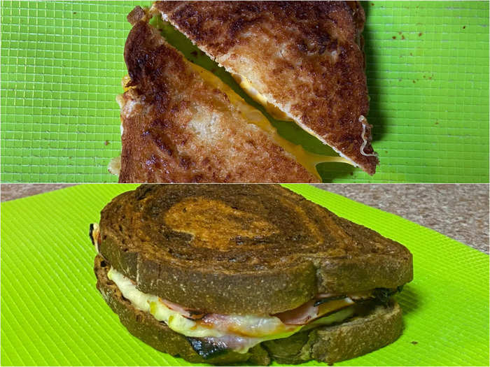 In my opinion, the eight-cheese grilled cheese and elevated ham-and-cheese sandwiches are worth trying and making over and over.