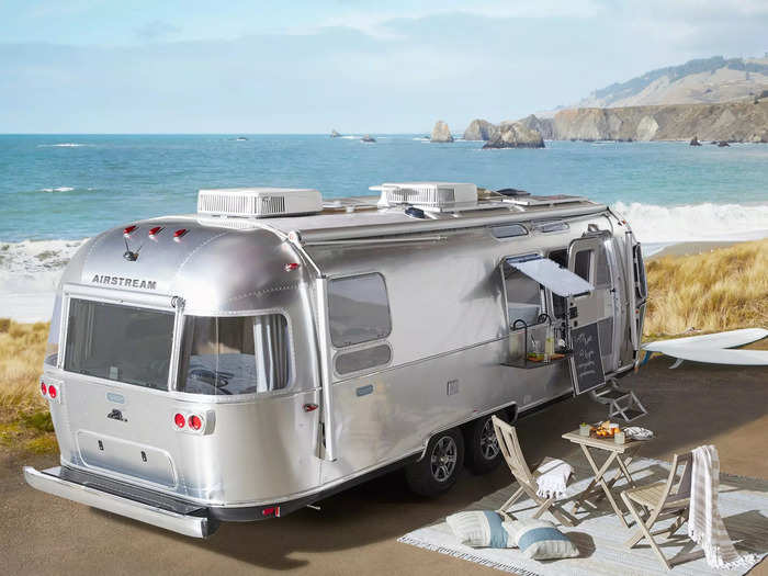 From the exterior, the eStream may look like any other Airstream aluminum "silver bullet," like the one shown below.