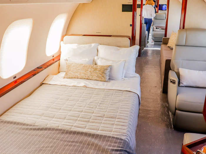 The final living space of the aircraft is the bedroom, arguably the centerpiece of the Global 7500.