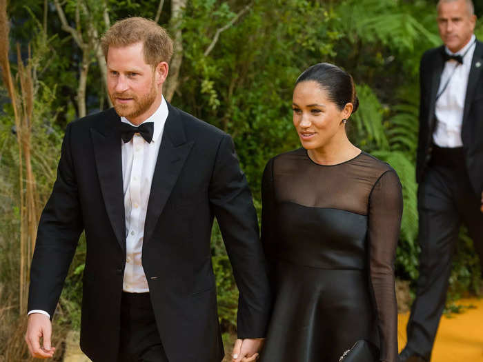 Attending the European movie premiere of "The Lion King" in London in July 2019, the couple kept it simple in sleek black looks.