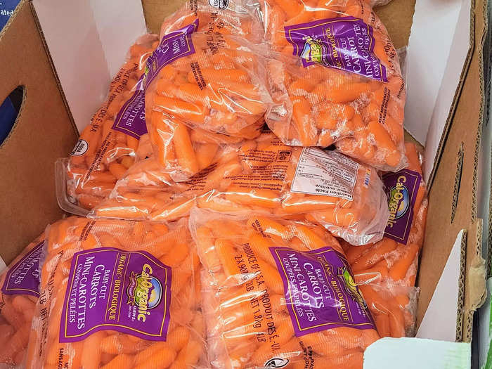 Baby carrots are a staple veggie for lunch boxes.