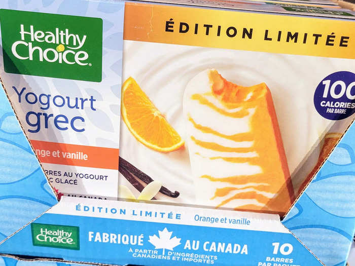 Healthy Choice Greek-yogurt orange-and-vanilla bars remind me of childhood.