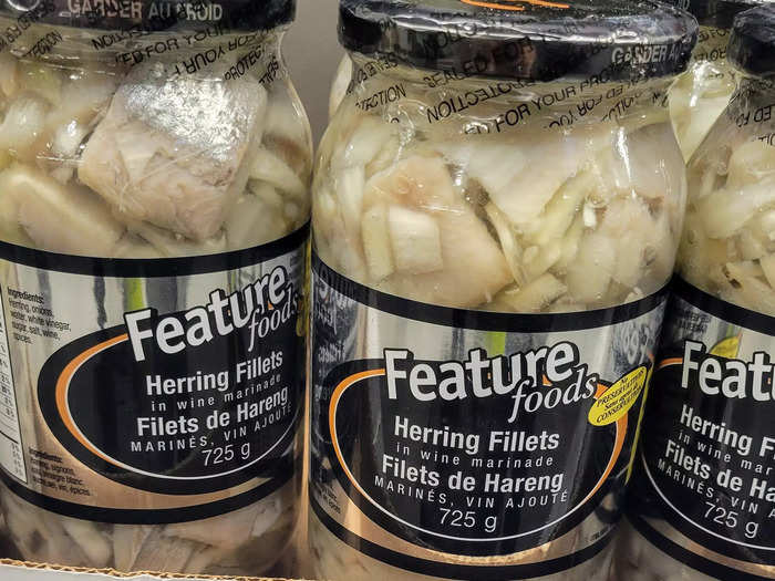 Feature Foods wild-caught herring fillets make a high-protein snack filled with healthy fats.