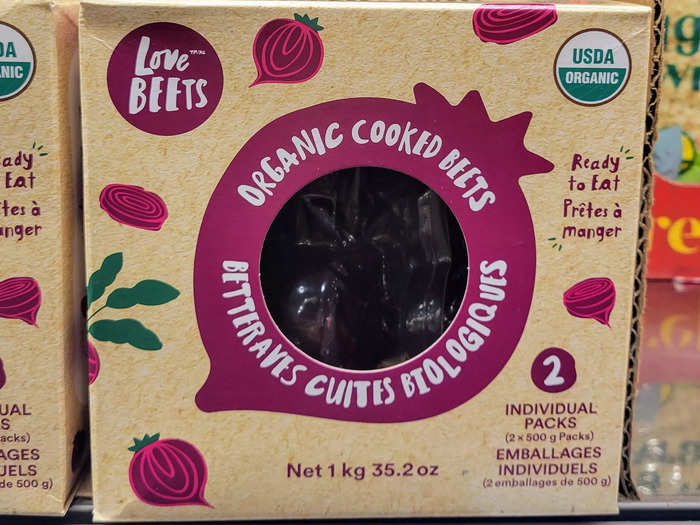 Love Beets organic cooked beets make salads and smoothies more interesting.