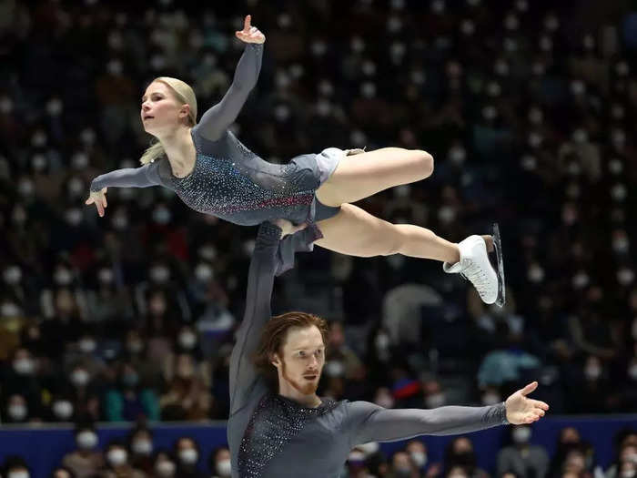 Russian Olympic Committee figure skaters Evgenia Tarasova and Vladimir Morozov took home a team silver medal in 2018 and are back for more in Beijing.