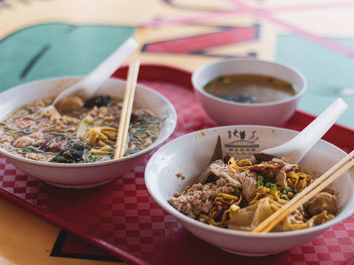 I was especially excited for the dry noodles, which were made with sambal, a chili sauce with shrimp paste and garlic, and black vinegar.