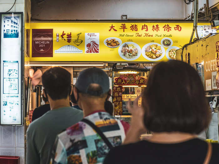 One such hawker stall is Hill Street Tai Hwa Pork Noodle, a street-food vendor that sells a Michelin-starred dish for 6 Singapore dollars ($4.50).