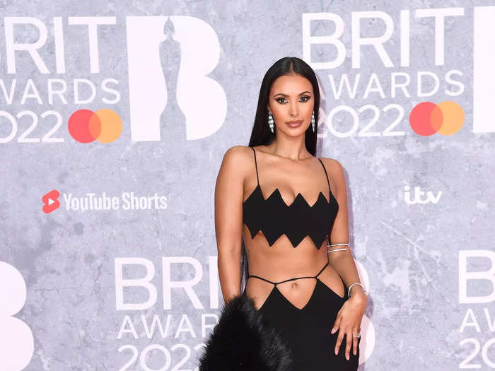 British TV presenter Maya Jama opted for a daring, three-piece outfit.