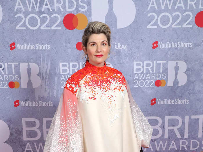 "Doctor Who" star Jodie Whittaker was whimsical in her minidress.