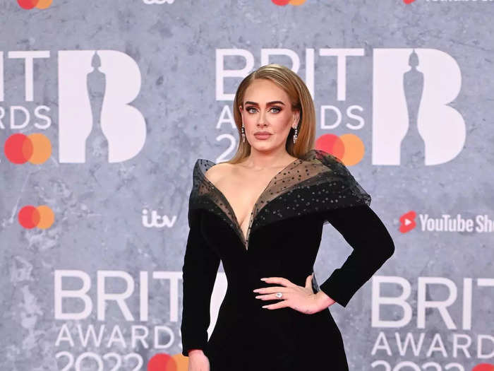 Adele stole the show with her daring Armani Privé gown.