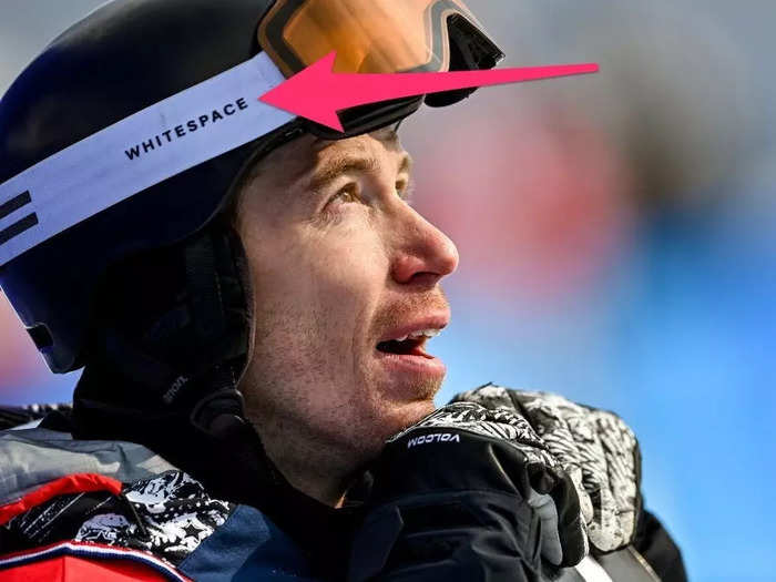 US snowboarding legend Shaun White wore merchandise from his new active lifestyle brand, Whitespace, at the halfpipe qualifying event.