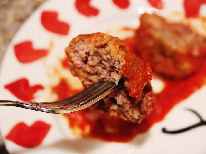 Finally, the meatballs were done — they were super delicious.