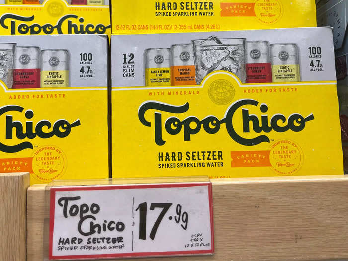 Topo Chico hard seltzer is a perfect way to end the night.