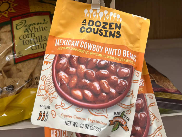 A Dozen Cousins Mexican pinto beans can go in tacos, burritos, and more.