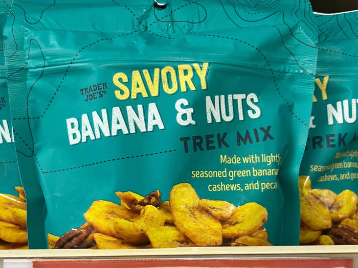 Savory banana and nuts trail mix might be the perfect snack.