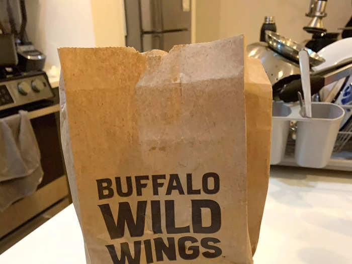 The last sauce I tried was the mild flavor from Buffalo Wild Wings.