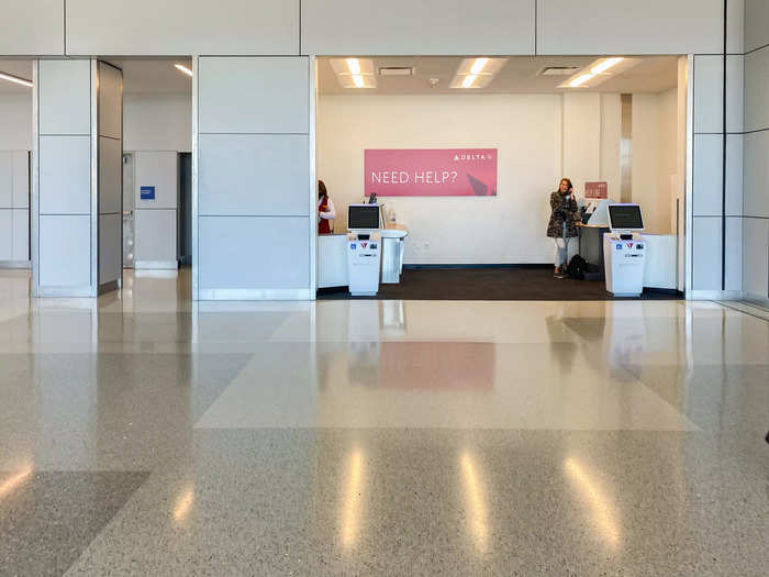 In Phoenix, I noticed Delta had a customer service area separate from the gates with touch-screen kiosks, which I haven