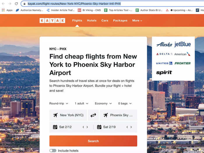 I paid $283 for my round-trip tickets between NYC and Phoenix in January, and it was one of the cheapest flights available when I booked three weeks before my trip. According to Kayak, this is average pricing.