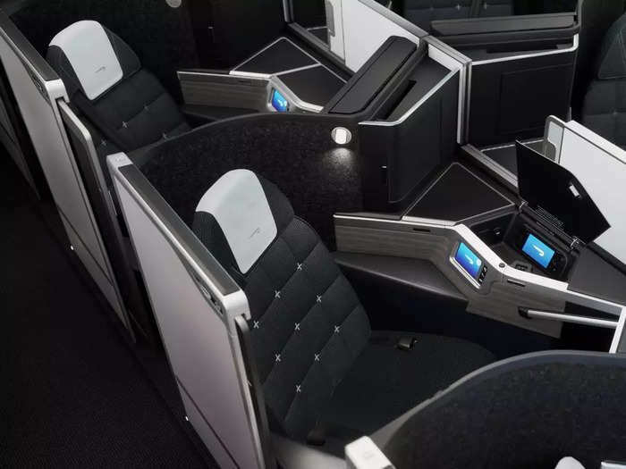 Because these flights are long-haul, there is an expectation from deep-pocket travelers for comfortable premium seats with amenities seen on many widebody jets, like direct aisle access.