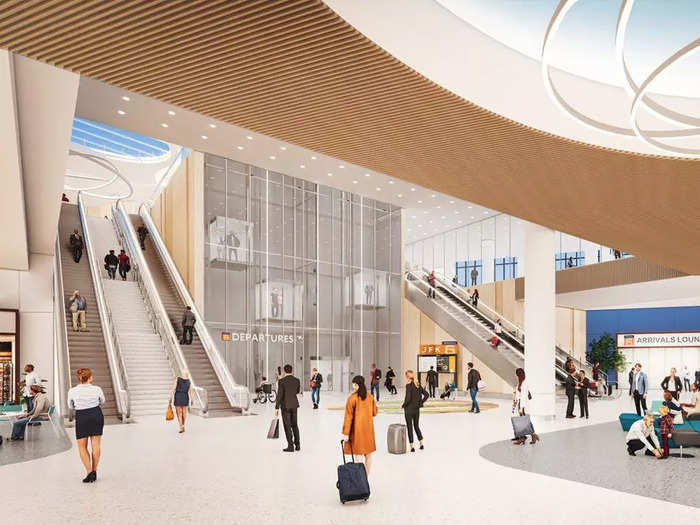According to JetBlue, the over 100,000-square-foot passenger facility will have up to nine new gates and feature "bright and airy check-in halls and arrival spaces designed to enhance the customer experience."