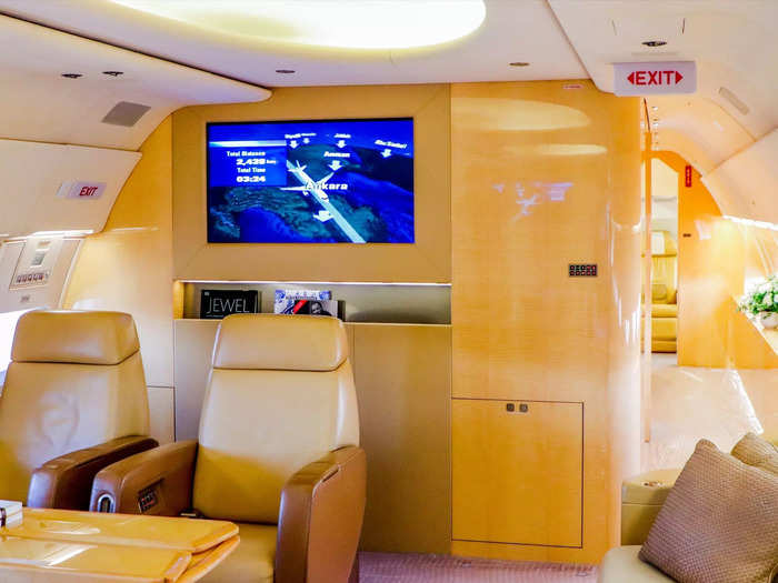 Smaller business jets can often a greater range but not the space that the ACJ319 can offer. In total, the cabin spans a length of 79 feet and offers a width of more than 12 feet.