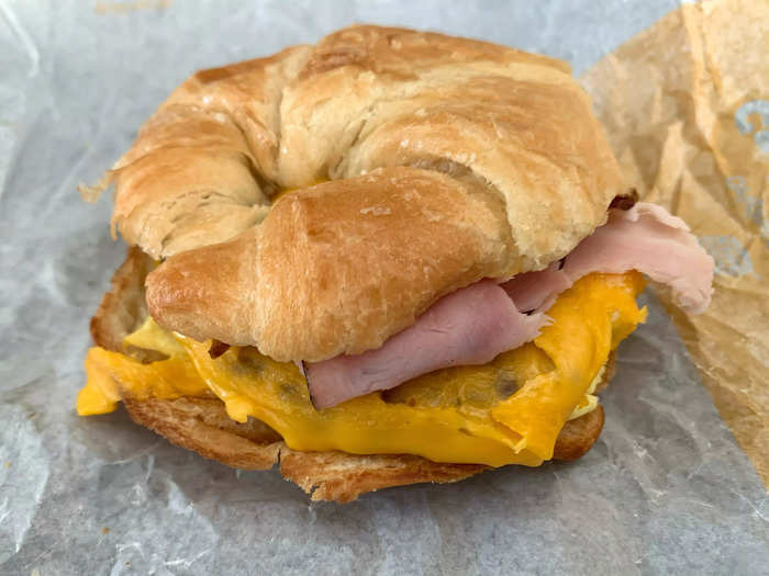 WINNER: The ham, egg, and cheese Croissan