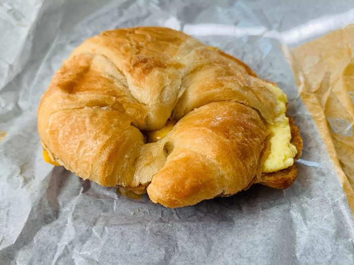 The bacon, egg, and cheese Croissan