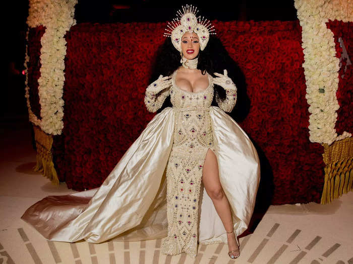 Cardi B stole the show at the 2018 Met Gala in a Moschino maternity ensemble.