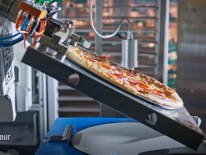 The first robot kitchen that Hyper Robotics built was designed for a Pizza Hut location in Israel. It can make 50 pizzas an hour.