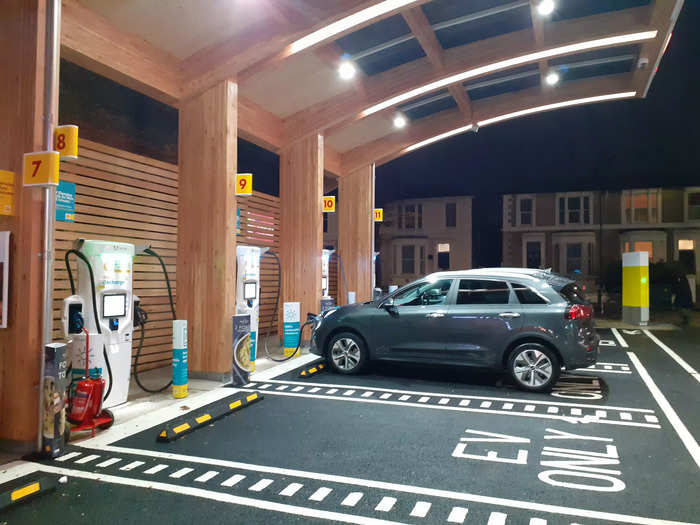 The charging bays are already being used by EV drivers