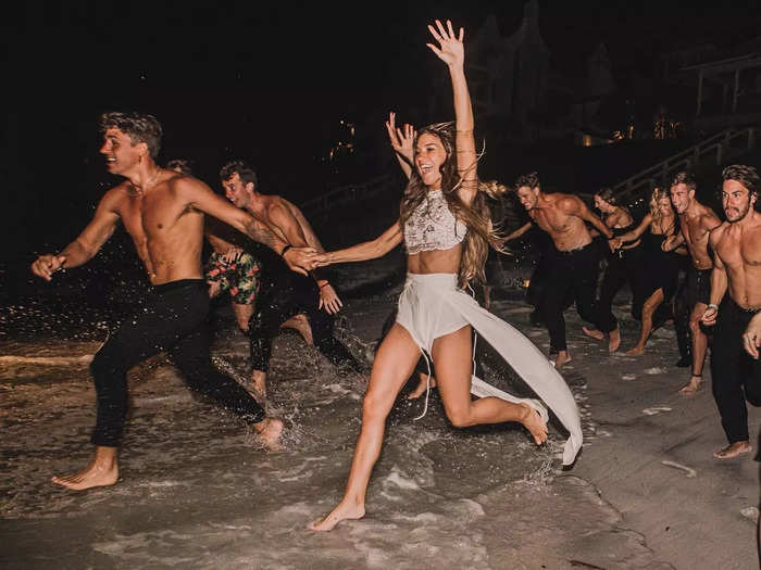 The moment Brynley was looking forward to the most at her wedding, though, was getting to jump into the ocean at the end of the night, she said.