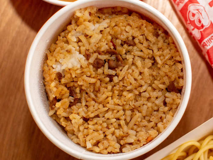 Until Jollibee, I had never seen adobo rice at a fast-food chain. And the side did not disappoint.