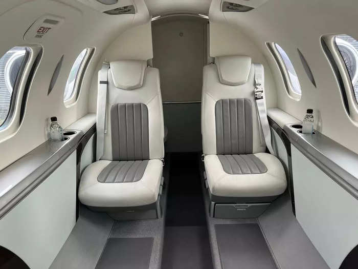 On the inside, Volato has taken a calculated approach to the interior of its HondaJet. As Liotta explained, most aircraft only have four seats, creating a roomy cabin…