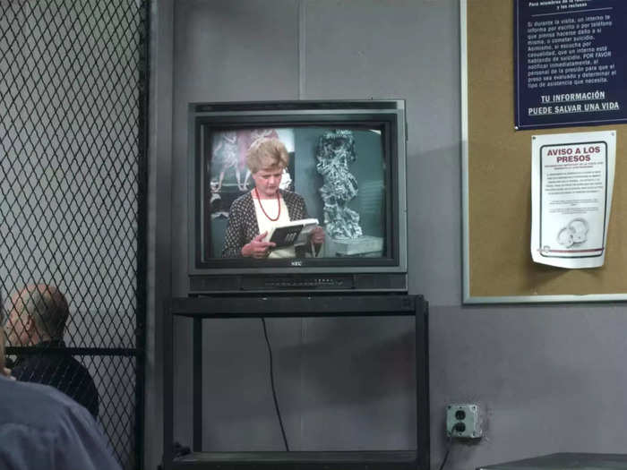 "Murder, She Wrote" is playing on the TV when Vivian first visits Anna in prison.