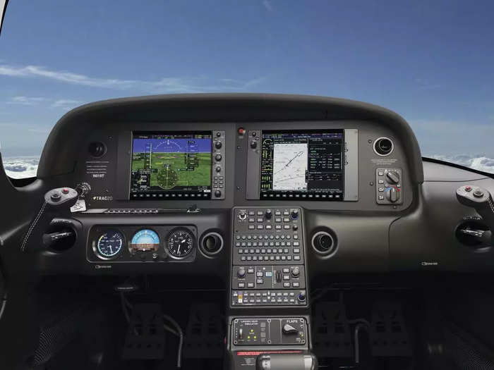 Specifically, the aircraft features the Garmin Perspective+ navigation system with two large flight displays...