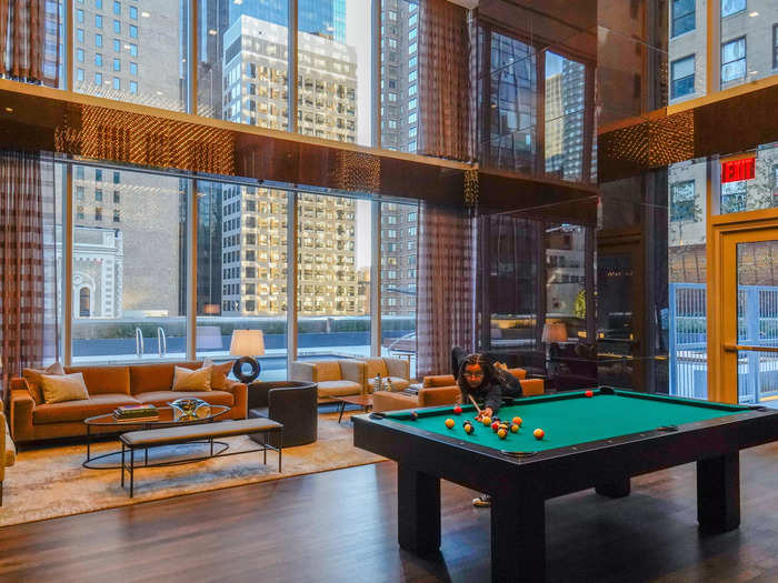 Residents can also gather and play pool in one of the communal areas, of which there are several.