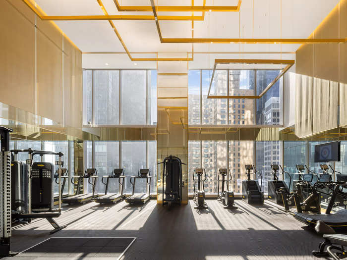 Like many apartment buildings, this one has a gym, but its views were definitely above average.