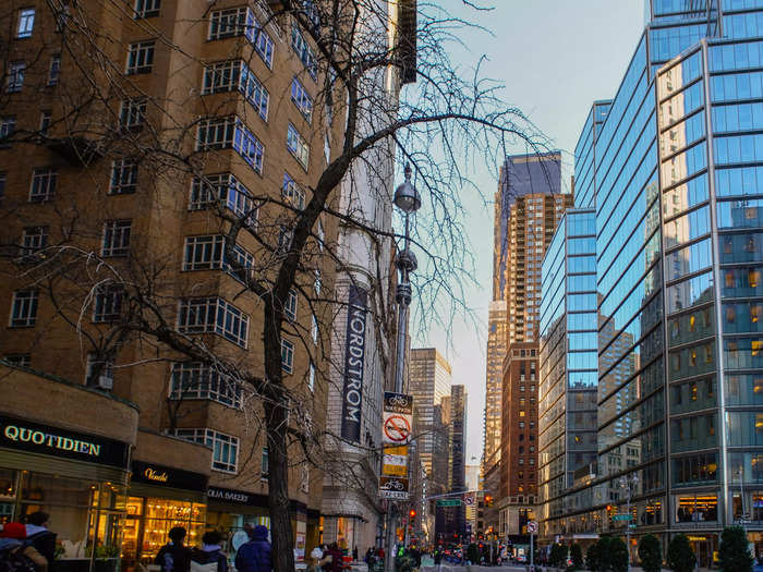 From the ground, the building feels like a shopping hub. A Nordstrom flagship store takes up the bottom seven stories of Central Park Tower.