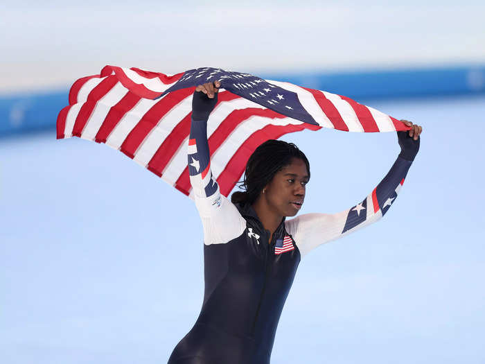 American speed skater Erin Jackson won a gold medal in Beijing in February, making her the first Black woman to win the event at the Winter Olympics.