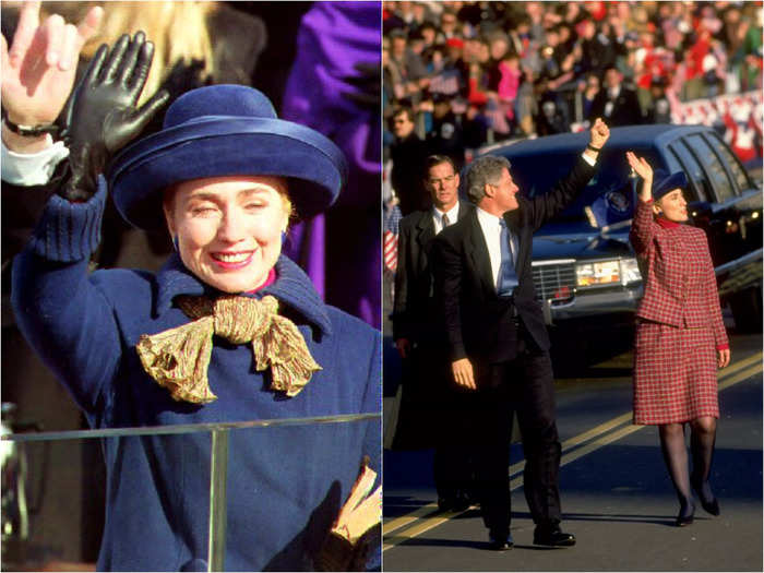 Hillary Clinton wore a patriotic look with a hat that many people had strong opinions about.