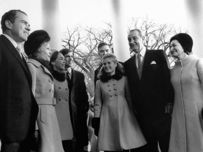 On her last day as first lady, she wore a princess coat and fur hat.