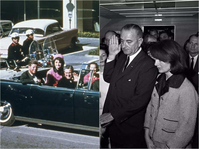 After her husband was assassinated in 1963, Kennedy kept her blood-stained suit on when Eisenhower was sworn in.