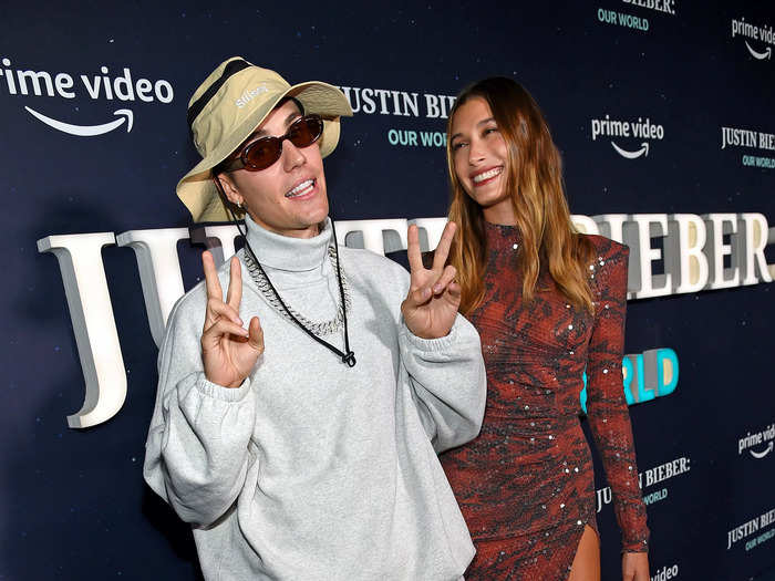 For another event on September 14, 2021, Justin chose a safari hat, a turtleneck, and jeans, while Hailey wowed in a sequined mini dress.